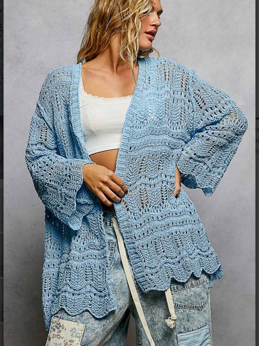 💲 Pol “ GEMMA 3 “ POL Open Front Cardigan Top